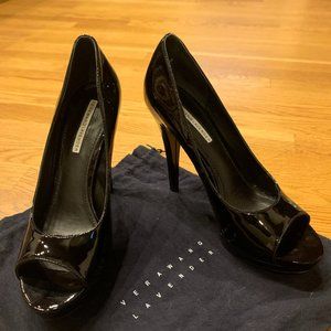 8.5, Black Patent Leather Heel by Vera Wang